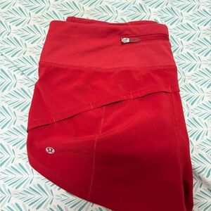 lululemon athletica Red running shorts 4